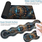 Desk Mat, Mouse Pad with Wrist Rest, 4-in-1 Large Mouse Pads for Desk, Ergonomic Mouse Pad and Keyboard Wrist Rest Gaming Keyboard Mat for Office,Sun and Moon Aesthetics - Image 3