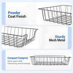 12 Pack Desk Drawer Organizer Letter Tray – Stackable Metal Mesh Wire Paper Trays | A4 Paper Document Desk Basket with Smooth Edges | Rust Proof Storage Tray for Home Office School Desk - Image 3