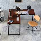 SHW 55 x 60 Commercial-Grade L-Shape Corner Office Computer Desk, Cherry - Image 2