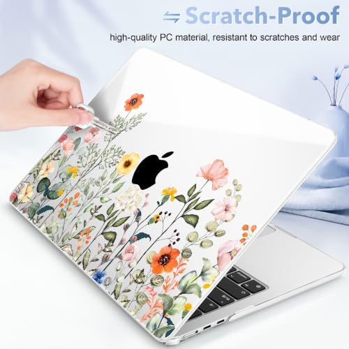 May Chen for M5 MacBook Air 13.6 Inch Case 2026 2025 2024-2022 Release M5 A3449 M4 A3240 M3 A3113 M2 A2681, Plastic Hard Shell Case for MacBook Air 13.6" with Retina Display, Spring & Flowers - Image 4