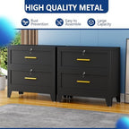 Ckzbx Metal 2 Drawers Locker Storage Organizer,33.46" H Balck Drawer Chest, Closet Organizers for Living Room, Hallway, Closet - Image 7