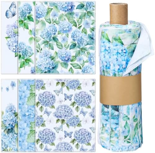 36 Pack Reusable Kitchen Cloths Cotton Towel, Hydrangea by Noveread