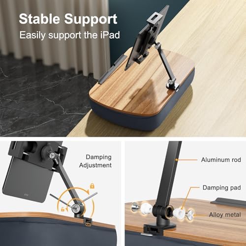 ERGONOV Lap Cozy Kindle Pillow Stand for Bed with Adjustable Arm, 360° Tablet Holder, Fits 4.7"-13" Kindle, iPad, Phone, Lap Desk for Hands Free Reading in Bed, Couch, Sofa,Gray - Image 5