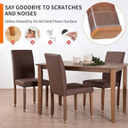 Ezprotekt 8 Pcs Rectangle Clear Silicone Chair Leg Floor Protectors, Rectangle Felt Furniture Pads Caps, Chair Leg Covers Cups for Chair Table Desk Sofa (Fit L :1.3-1.7", W: 0.9-1.2") - Image 5
