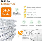 25Pcs Clear Expandable Drawer Organizer Bins for Vanity Desk Bathroom - Image 3