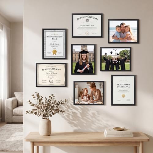 MEBRUDY 8.5 by 11 Picture Frames 22 Pack, Certificate Frame, Black - Image 6