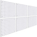 6 Pack Steel Peg Board,Universal 1/8 and 1/4 Pegboard Accessories,Ideal for Garage Tool Storage, Office Organization, Craft Room, Kitchen etc. (White, 6-12X12) by Daanxw