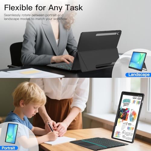JUQITECH Magnetic Trackpad Keyboard Case for Samsung Galaxy Tab S10FE+ 13.1 - Image 2