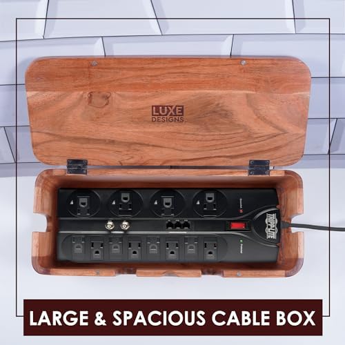 Cable Management Box, Power Strip & Extension Cord Hider, Desk Organizer - Image 6