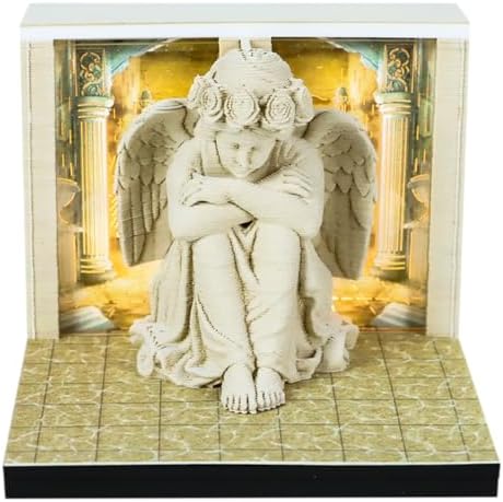 2027 Time Piece Calendar, 3D Sticky Notes 2027, Desk Calendar With LED Light, Tree Memo Pad Creative Artsy Pads 3D Art Calendar, Paper Carving Gift, Desktop Decoration(Angel) by Unknown