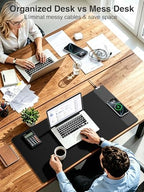 Wireless Charging Mouse Pad, 31.5"x15.8" Large Desk Mat, Smooth Glide - Image 4