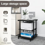 Natwind 3 Tier Laser Printer Stand,24''x20'' Side Table for Printer, Black - Image 5
