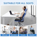 Sytopia Extra Large Office Chair Cushion, 19" x 17" Ergonomic Memory Foam Seat Cushion, Pressure Relief for Tailbone Pain, Sciatica & Hip Pain, Booster Pad for Sitting & Driving, Extra Cover (Black) - Image 7