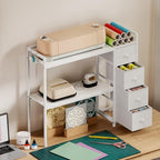 VENNQD Desktop Shelf Stand Compatible with Cricut Maker and Cricut Explore Air Series Stand Legs, Craft Desk Accessories and Space Organizer (White) - Image 2