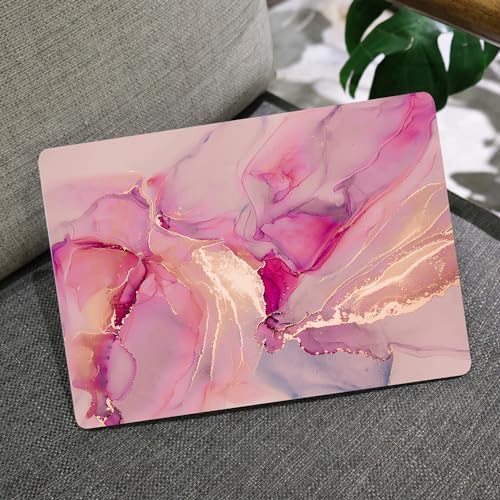MEEgoodo for MacBook Air 13.3 inch Case 2021 2020 2019 2018 A2337 M1 A2179 A1932,Clear Case for MacBook Air M1,Laptop Shell with Keyboard Webcam Cover&Trackpad Film&Type C Adapter,Gold Splashes Marble - Image 6