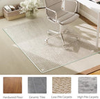 GLSLAND 36"x46" Tempered Glass Chair Mat – Checkered Patterned - Image 6