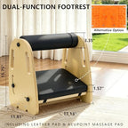Under Desk Footrest,Massage & Leather Pads,3 Height Levels-Orange - Image 2