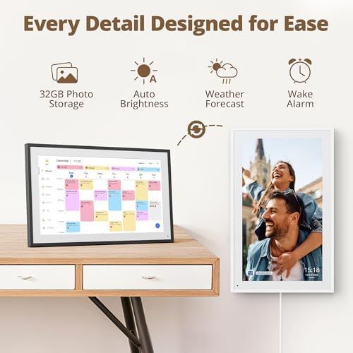 Digital Wall Calendar 15.6 Inch – Interactive Touch Screen Electronic Calendar & Smart Family Hub with Cross-Device Sync, Schedules Reminders, Chore Chart, Rewards & Photo Display - Image 7