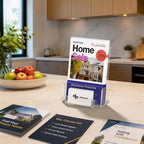 HIIMIEI Brochure and Business Card Holder: Acrylic Flyer Holder 5.5 x 8.5 - Image 2