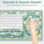 Floral Desk Mat, 4in1 Large Mouse Pad with Wrist Rest, Desk Matt for Desktop, Desk Pad Mat, Anti-Slip XXL Computer Ergonomic Mousepad with Wrist Support for Keyboard and Mouse I Green Elegant Flowers - Image 4