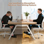 Under Desk Foot Rest, Adjustable Bamboo Ergonomic Footrest, 4 Heights - Image 2