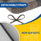 AAAAAcessories Chair Cushions for Dining Chairs, 17 x 16 x 2 in, Set of 6 - Image 5