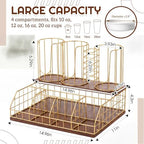 Geelin Coffee Cup and Lids Organizer with 4-compartment Double Layer - Image 2