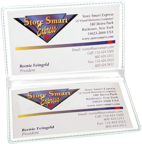 StoreSMART - White Folding Business Card Holders - 10 Pack - Polypropylene Plastic (RPP2915W-10) by StoreSMART