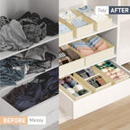 DIMJ Drawer Organizer Clothes Storage - 30 Pack Baby Dresser Organizer for Nursery, Foldable Closet Drawer Organizer Bins for Bedroom Organization, Fabric Storage Dividers for Socks, Underwears, Bras - Image 5