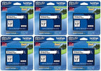 Brother Genuine P-Touch, TZe-231 6 Pack Tape ½” (0.47”) x 26.2 ft. (8m) 6-Pack Laminated P-Touch Tape, Black on White, Perfect for Indoor or Outdoor Use, Water Resistant, TZE2316PKB (TZE231) by Brother