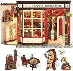 CUTEFUN DIY Book Nook Kit, 3D Puzzle Creative British Library Bookend by Cutefun