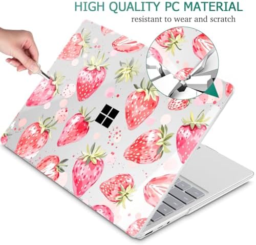 Case for Surface Laptop 5/4/3 13.5 with Metal Keyboard,Strawberries - Image 4