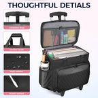 Ytonet X-Large Rolling Teacher Bag with Tote Bag, Rolling Cart for Teacher - Image 7