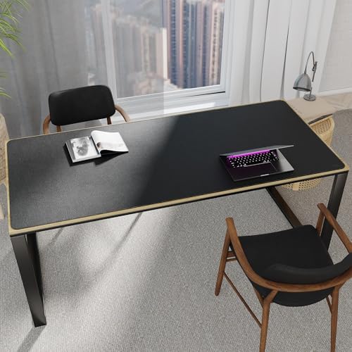 Vyaaa 70.8"x39.3" PU Leather Large Desk Mat (Black) - XXL Extended Mouse pad, Office Desk Protector, Non-Slip Computer Desk pad for Office, Gaming, Home - Image 6