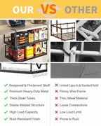 PrueBox Under Shelf Storage Basket Organizer Adjustable Heavy Duty Hanging - Image 4