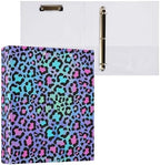 ALAZA Leopard Print Cheetah Purple 3 Ring Binder 1.5 Inch Three Ring Office Binders w/clipboard & 3 Pockets, Hold 200 Sheets, 1pc - Image 3