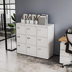 Fesbos 3 Drawers Vertical File Cabinets - 17.8" Deep Lockable Filing Cabinet - White Metal Storage Cabinets for Home Office to Hanging Files Letter/Legal/F4/A4 Size - Image 6