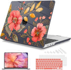 Mektron for 2026 MacBook Pro 14-inch M5 Case A3427 A3426 Fits 2025-2021 A3434 M4 A3112 A3401 A3185 M3 A2918 A2992 M2 A2779 M1 A2442 Pro/Max, Printed Plastic Hard Shell Laptop Cover, Floral C339 by Mektron