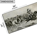 MPCO. Charge Gaming Desk Pad, 36" x 17" Duraglyde Non-Slip Fabric Desk Mat - Image 2