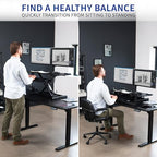 VIVO Black 36 inch Desk Riser with Dual Monitor Mount, DESK-KIT-VE36B2 - Image 5