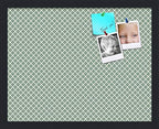 PinPix 19x15 inch Cork Bulletin Board. This Decorative Framed Pin Board Comes with Diamond Pattern in Nile Green Design and Satin Black. Ideal for Home, Office Decor or School (PinPix-380) by PinPixBulletinBoards