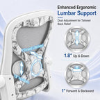 Ergonomic Home Office Chair, 4-Way Lumbar, Thick Cushion, 330LBS - Image 3