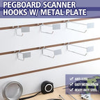 Zonon 50 Pack 8 Inch Metal Scan Hooks with Label Holder for 1/4" Pegboard - Image 4