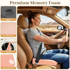 TranquilRelax 2XL Memory Foam Seat Cushion for Office Chair, 3.7-Inch, Pink - Image 2