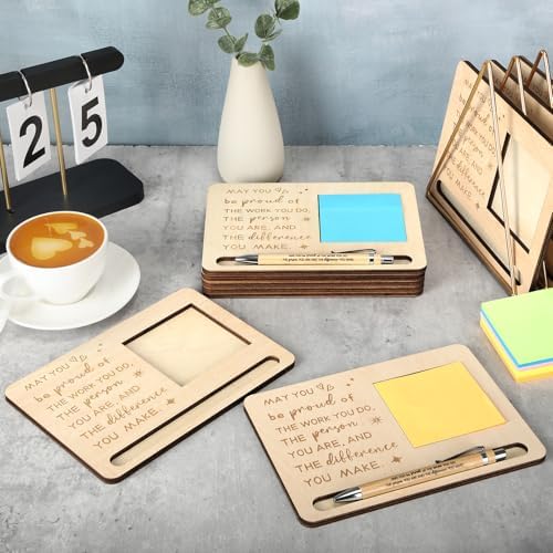Kosiz 10 Set Wooden Sticky Note Holder Kit, Proud, Wood Color - Image 4