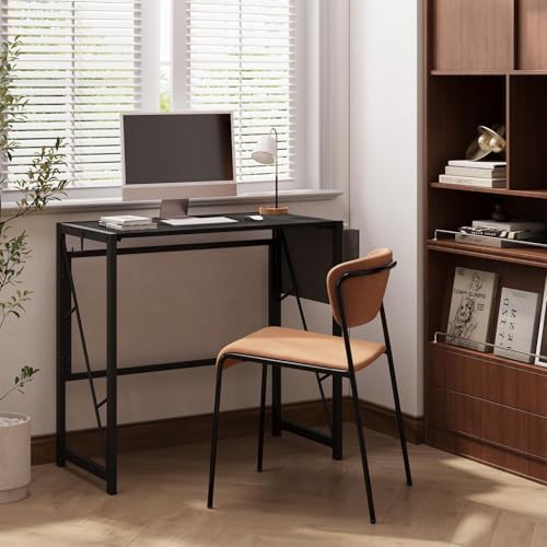 31.5" Folding Computer Desk with Headphone Hook & Storage Bag - Image 4