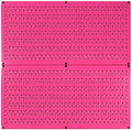 Wall Control Pegboard Rack Horizontal Metal Pegboard Garage Tool Storage Pack - Two 32-Inch Wide x 16-Inch Tall Easy To Install Peg Boards (Pink) by Wall+Control