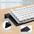 Acrylic Keyboard Stand with Gel Wrist Rest for Keyboard and Mouse Set-Black - Image 6