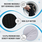 Large Memory Foam Seat Cushion Lumbar Support Pillow for Sciatica & Tailbone Pressure Relief Coccyx Pad for Office Chair, Car,Wheelchair,Home,Office - Image 6