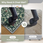 36"x48" Office Chair Mat for Hardwood Floor, Non-Slip Washable Moss Green - Image 5